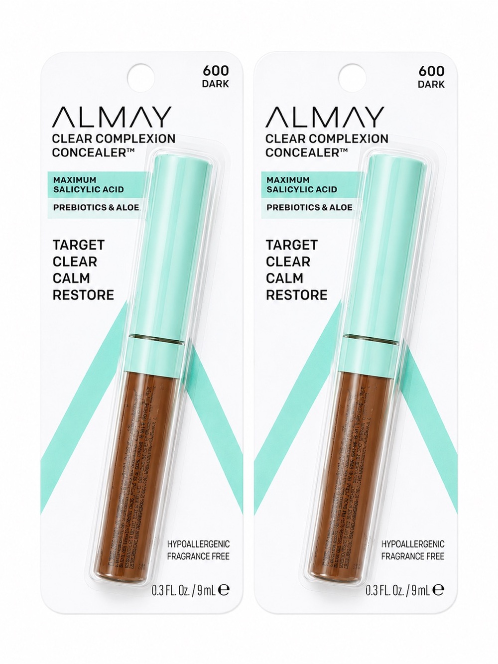 Almay Clear Complexion Concealer - 600 Dark - Two Pack